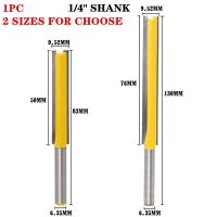 1pc 1/4－6.35mm Shank Extra Long Straight Router Bit 2 Flutes 130 Blade Straight Woodworking Milling Cutter Trimming Bit