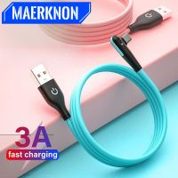 3A USB Type C Cable 90 Degree Elbow USB C Cable Fast Charging for Huawei Mate 40 30 Xiaomi Samsung Mobile Phone Charging Cord