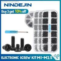 ❁ NINDEJIN Cross Phillips Mini Laptop Screw Set M1 M1.2 M1.4 M1.7 M2 M2.5 Black Micro Electronic Screw Kit for Computer Phone