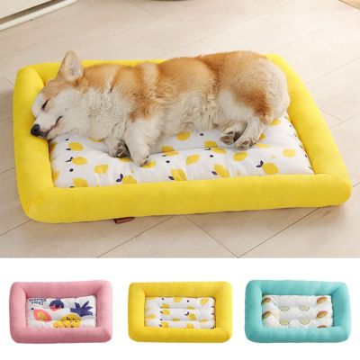 [pets baby] Pet Cat Dog Bed Mat SummerCooling Pad Pet Sleeping Square Cushion Small Medium Dog Cat BedDog Supplies Kennel