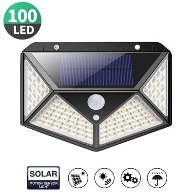 Smart decor LED solar light wall ไฟติดผนัง 3โหมด 100 LED เซ็นเซอร์ ไฟโซล่าเซลล์ ไฟฉุกเฉิน Solar ใช้พลังงานแสงอาทิตย์ กันน้ำ ทนแดด