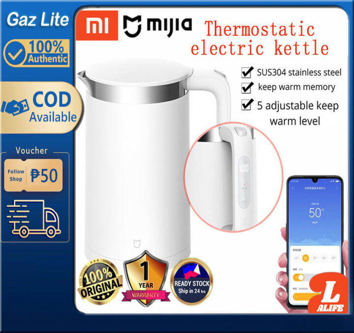 Xiaomi Electric Water Kettle 1.5L Smart Thermostatic Stainless Steel APP  Control