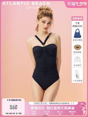 Atlanticbeach Fashion Hot Spring Swimsuit Female Slim Cover Belly One-Piece Swimsuit Pure Desire Style 2022 New