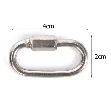 Multifunctional 304 Stainless Steel Spring Snap Carabiner Quick