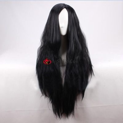 Thor Hela Wig Cosplay Thor 80Cm Long Black Curly Hair Cosplay Wig Heat Resistant Synthetic Hair Wigs + Wig Cap