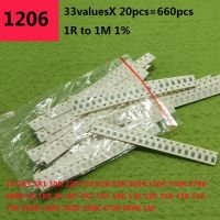 【YD】 0805 0603 1206 SMD Resistor Assorted 1ohm-1M Ohm 1  33valuesX 20pcs 660pcs Sample