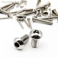 10pcs UNC 10 -24 1/4-20 US Coarse Thread 304 A2-70 stainless steel Allen Hex Hexagon Socket Button Head Round Screw Bolt ISO7380