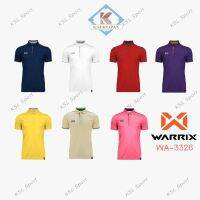 warrix เสื้อโปโลวาริกซ์สีล้วนแขนสั้น ผ้าไมโครโพลีเอสเตอร์ wa-3326 ของแท้ ขาว/กรมท่า/แดง/ม่วง/เหลือง/ทอง/ชมพู