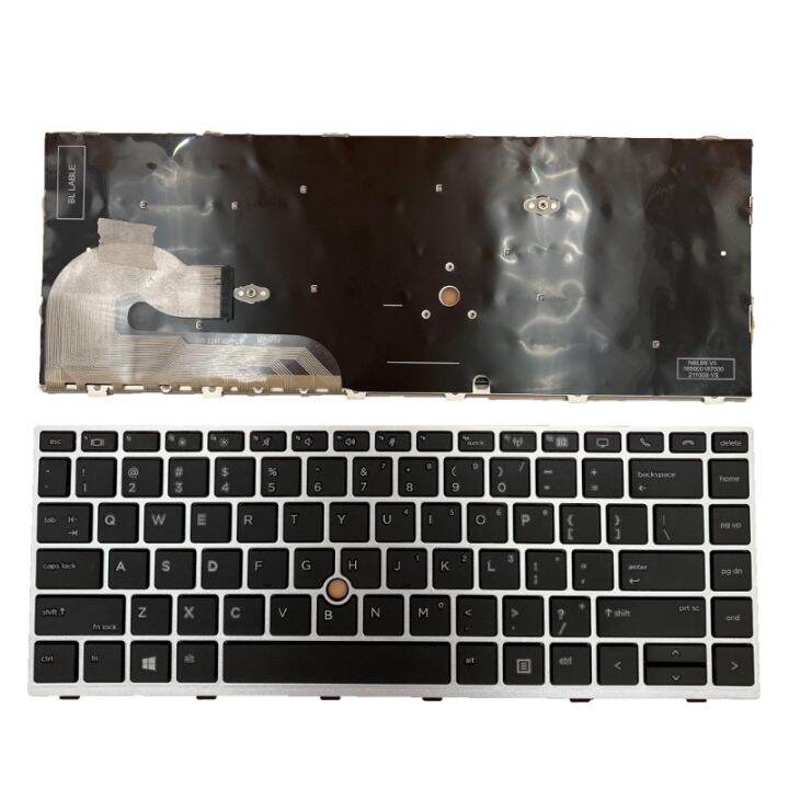 สหรัฐแป้นพิมพ์แล็ปท็อปสำหรับสำหรับ-hp-elitebook-840-g5-846-g5-745-g5แป้นพิมพ์ใหม่เปลี่ยนทดสอบไม่มีชี้