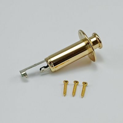 ；‘【；。 10Pcs Brass Acoustic Electric Guitar End Pin EQ Output Input Jack Guitar Plug Socket 6.35 Guitar Parts Black Silver