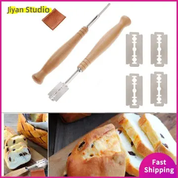 Wooden Bread Knife Slicer Cutter Storage Bag Round Bread Lame Dough Scoring  Slashing Tool Bread Scorer Blade DIY Sourdough Bread