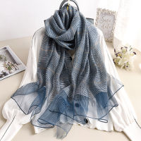 Silk Scarf Women Soft Long Autumn Winter Scarves Fashion  Solid Plaid Shawls And Wraps High Quality Foulard Pashmina Hijab