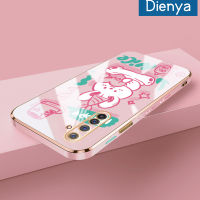 เคส Dienya สำหรับ Realme 6 Pro เคสการ์ตูนน่ารักลายโชคดีใหม่กรอบสี่เหลี่ยมแบบนิ่มซิลิกาเจลกันกระแทกเคสมือถือรวมเลนส์กล้องถ่ายรูปฝาครอบป้องกัน