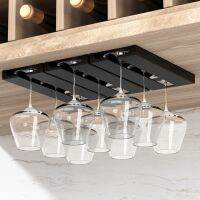 【หลากหลาย】ที่วางแก้วไวน์บาร์เทนเดอร์ Stemware ราวแขวนใต้ตู้ Stemware ออแกไนเซอร์ Glass Goblet Rack Bar Tool