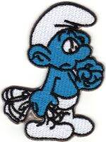 iron on patch Embroidery Smurf Children 7x5 cm สเมิร์ฟ เด็ก ตัวรีด เย็บติดผ้าประเทศไทย โลโก้ปัก มีกาวสำหรับรีด ตกแต่งเสื้