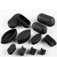 ℗✱ Black Oval Oblong Rectangle Plastic Blanking End Cap Tube Pipe Inserts Plug Bung Furniture Protection Gasket Dust Seal