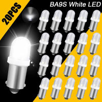 Ba9s แผงไฟหน้า Led สำหรับรถยนต์20ชิ้นหลอดไฟแบบกว้างโคมไฟอ่านหนังสือในร่มหลอดไฟกลมแผงไฟแดชบอร์ด