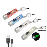 Đèn Pin Móc Khóa Mini Có Khóa Đèn Pin Khẩn Cấp EDC Có Thể Sạc Lại USB thumbnail