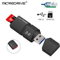 ไมโครไดรฟ์แบรนด์ไมโครสมาร์ทที่มีคุณภาพสูงการ์ดรีดเดอร์ Sd การ์ดรีดเดอร์ USB 3.0 SD/อ่านบัตร TF Gratis Ongkir เครื่องอ่านบัตร