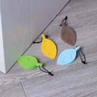 xfcbf1PC Silicone Door Stop Creative Leaf Design Safety Door Stop Door Plug Children Anti-Pinch Hand Home Anti-Theft Door Holder