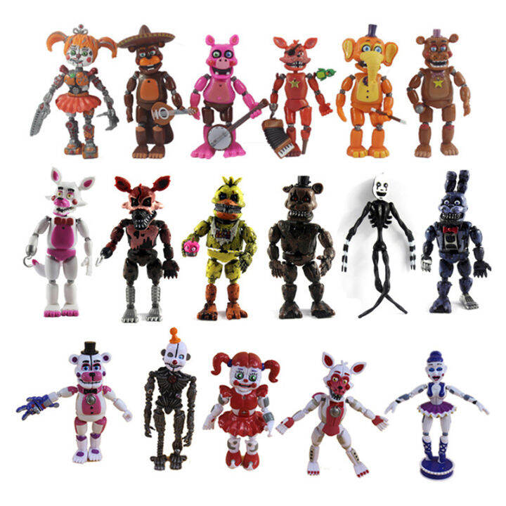 fnaf Figure Toys Teddy Bear's Midnight and Five Nights at Freddy's Doll