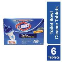 CLOROX toilet bowl cleaner ?เม็ดใหญ่50gm.×6ก้อน ดับกลิ่น​ ขจัดคราบฝังลึกชักโครก tru blu