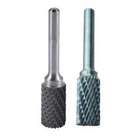 Cylindrical Tungsten Carbide Rotary Burr 12mm Head Diameter &amp; 14mm x 25mm Double Cut Cylindrical Tungsten Carbide Rotary File Bit