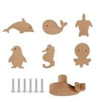 Cute Animal Wooden Handle Children Safty Decoration Kitchen Knobs Handles for Cupboards and Drawers Furniture Accessory Hardware