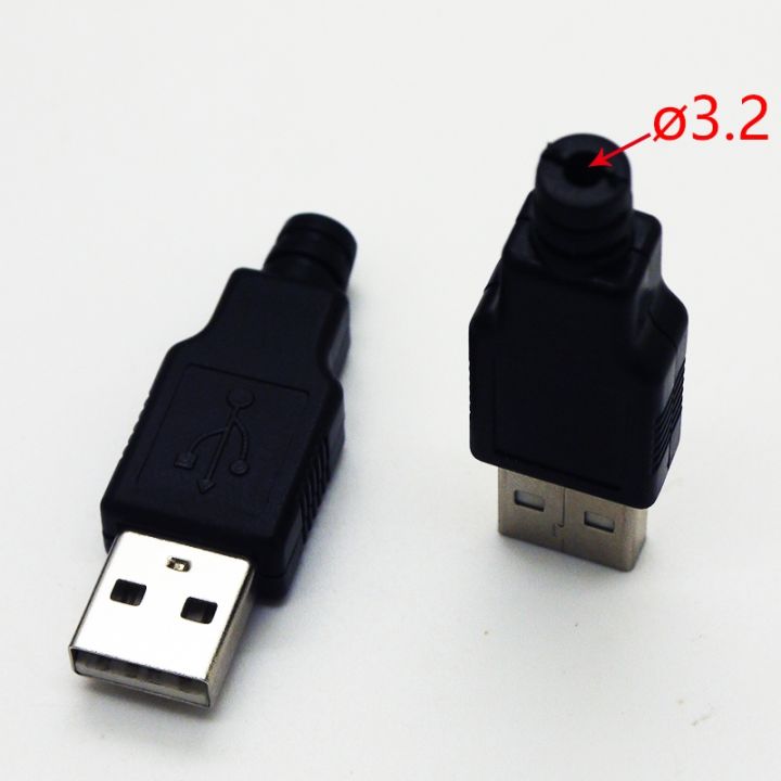 yf-10sets-usb-a-type-male-female-connectors-assembly-adapter-jack-2-0-soldering-plug-socket-with-plastic-shell-dia-3-2mm