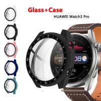 กระจกเทมเปอร์ + เคสสำหรับ Watch 3 Pro เคสกันกระแทก48มม. PC ผิวด้านป้องกันรอบๆนาฬิกาครอบ3ปกป้องหน้าจอ