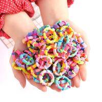 ✵♨﹊ 100pcs/Set Children Cute Black Colorful Elastic Hair Bands Girl Kid Lovely Bamboo Knots Scrunchies Rubber Bands Hair Accessories