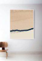 DOSEART ภาพพร้อมกรอบ Beige Navy Abstract