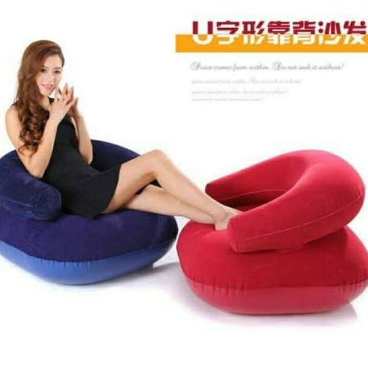 Sofa Santai Intime Flocked Arm Chair + Free Pompa / Sofa Tangan
