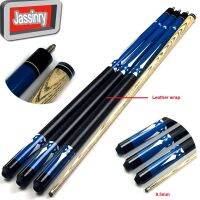 【LZ】♛  High quality blue Snooker ball arm cues 9.5mm leather wrap rubber wood Pool cues in 1/2 split Joint Billiards cues accessories