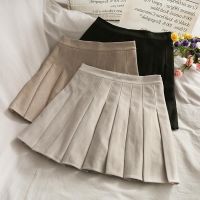 COD ◇✾ The Outline Shop27dgsd6gfd Retro High Waist A Line Pleated Skirt Women 2021 Classic Solid Color Mini Skirt Short Skirts Ready stock