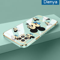 Dienya เคสปลอกสำหรับ Samsung กาแลคซี A22 5G A22 A22s M22การ์ตูนแฮปปี้มิกกี้ใหม่กรอบสี่เหลี่ยมพื้นผิวชุบซิลิก้าเจลแบบนิ่มเคสมือถือกันกระแทกรวมทั้งหมดเลนส์กล้องถ่ายรูปฝาครอบป้องกัน