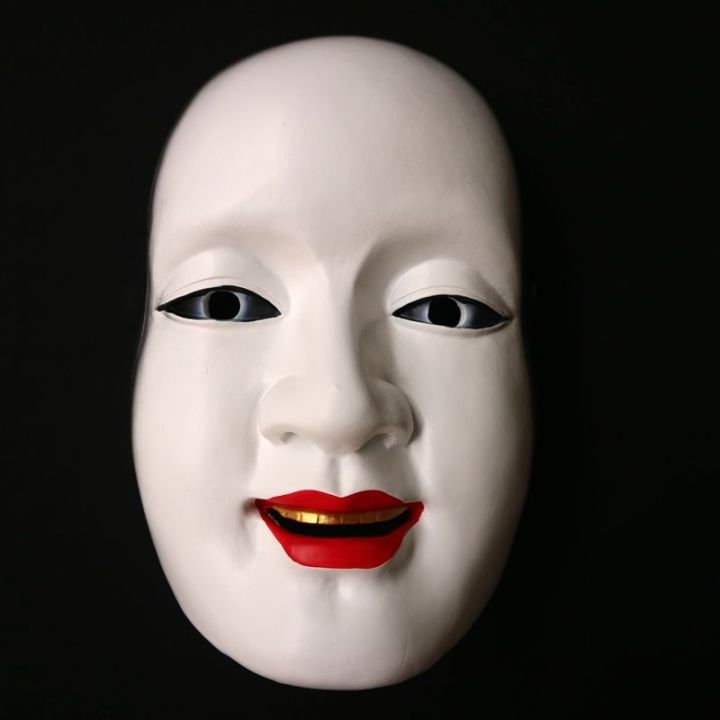 PDD ญี่ปุ่น Noh Pure White Mask Noh Face Sun Jiro Smile Ghost Head เช่น ...