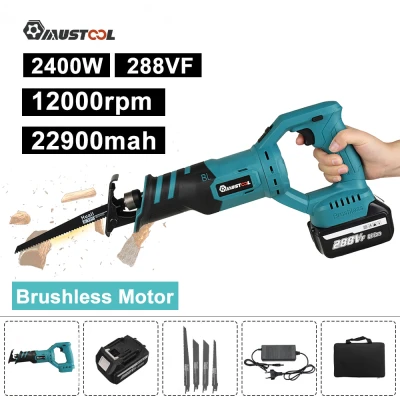 Mustool 2400W 288V เลื่อยลูกกลิ้งไร้สายไฟฟ้าดาบเลื่อย + 4ใบเลื่อยโลหะตัดไม้เครื่องมือแบบพกพาอุปกรณ์ตัดสำหรับใช้ในงานไม้2/1/0 PCS Mustool 2400W 288V เลื่อยลูกกลิ้งไร้สายไฟฟ้าดาบเลื่อย + 4ใบเลื่อยโลหะตัดไม้เครื่องมือแบบพกพาอุปกรณ์ตัดสำหรับใช้ในงานไม้2/1/0 PCS