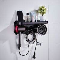 ที่เสียบไดรเป่าผมที่ยึดผนังชั้นวางของในห้องน้ำสำหรับ Dyson เครื่องเป่าผมเหนือเสียงและชั้นวางเครื่องม้วนผมแบบไม่มี Ph