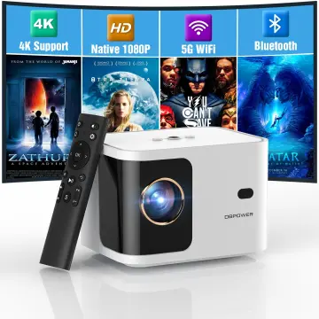WiFi Mini Projector, DBPOWER 8000L HD Video Projector with Carrying  Case&Zoom, 1080P and iOS/Android Sync Screen Supported, Portable Home Movie