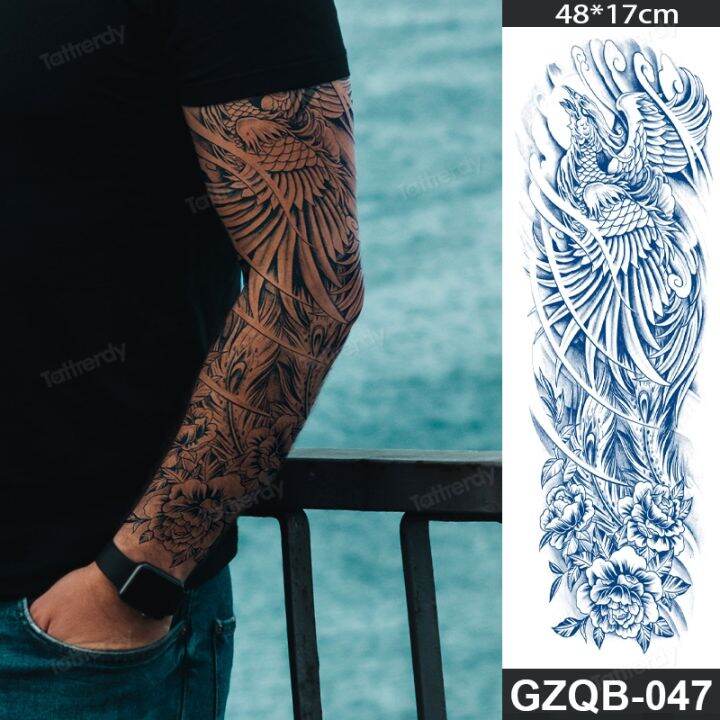 yf-juice-tattoo-natural-ink-long-lasting-2-weeks-semi-permanent-water-transfer-stickers-large-size-arm-sleeve-men-boy