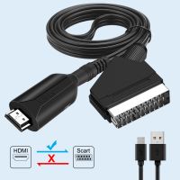 【Corner house】 HDMI เพื่อ SCART อะแดปเตอร์วิดีโอเสียงหรูแปลง Pal/ntsc สำหรับ HD TV DVD กล่องสัญญาณอุปกรณ์แปลงหรู