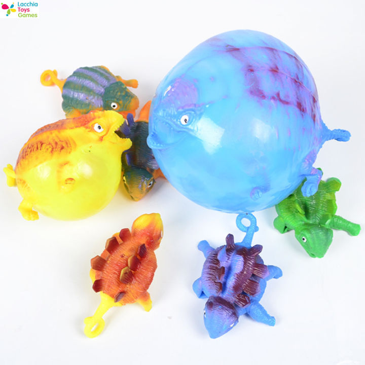 lt-จัดส่งรวดเร็ว-ของเล่นเป่าลมรูปสัตว์ที่สนุกสนานสำหรับของขวัญสำหรับเด็ก-สุ่มรูปแบบ-รูปลูกบอลไดโนเสาร์คลายเครียด-balon-tangan-ของเล่น-cod