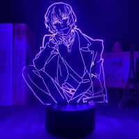 ❈☋ 3d Table Lamp Anime Bungo Stray Dogs Dazai for Kids Bedroom Decoration Nightlight Birthday Gift Room Decor Led Night Light Manga