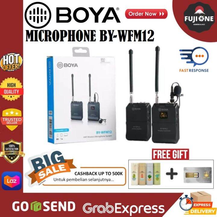 Boya BY-WFM12 VHF Wireless Microphone | Lazada Indonesia