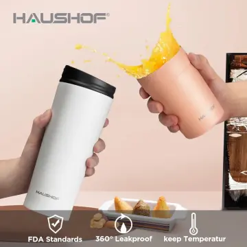 HAUSHOF 24oz Travel Mug with Handle, Stainless Steel with Leakproof Lid BPA  Free