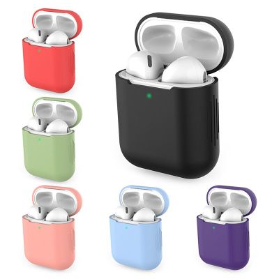 Silicone Earphones Case For Apple Airpods 2 generation Case Headphone Cover Protective Case Anti-drop Housing For Airpods 1 Case