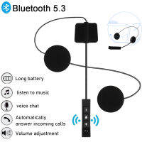 BT11ไมโครโฟนแฮนด์ฟรีอัตโนมัติรองรับหูฟังสเตอริโอในการขับขี่แบบไร้สาย Bluetooth5.3หูฟังสำหรับติดหมวกกันน็อคจักรยานยนต์