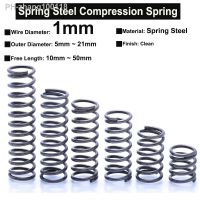 10Pcs Wire Diameter φ1mm Spring Steel Compression Spring OD 5mm 21mm Free Length 10mm 50mm