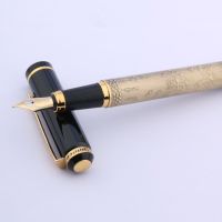 baoer 507 Golden Fountain Pen Xubeihong "the eight horses"  GIFT Medium Nib Stationery Office school supplies  Pens